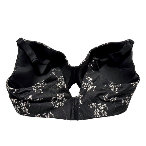 Cacique 42DD Black Floral Balconette Bra – Lightly Lined Backsmoother NWOT - Picture 7 of 10